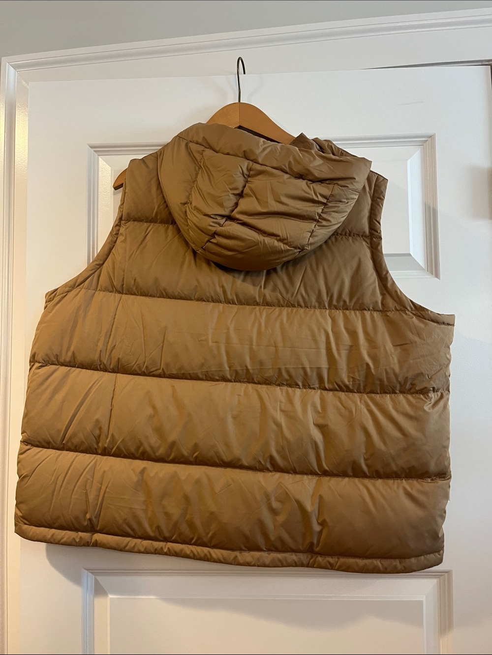 Eddie Bauer Ketchum Short 650 Down Hooded Vest camel tan NEW NWT XXL - Picture 4 of 6